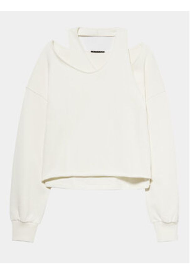 Sisley Bluza 3FPPL104P Écru Regular Fit. Materiał: bawełna