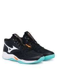 Mizuno Buty halowe Wave Momentum Pro Mid V1GA2545 Czarny. Kolor: czarny. Materiał: skóra. Model: Mizuno Wave #4