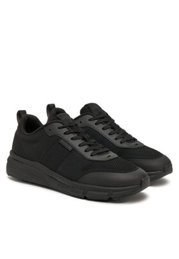 TOMMY HILFIGER - Tommy Hilfiger Sneakersy Lightweight Modern Knit Runner FM0FM05326 Czarny. Kolor: czarny. Materiał: materiał