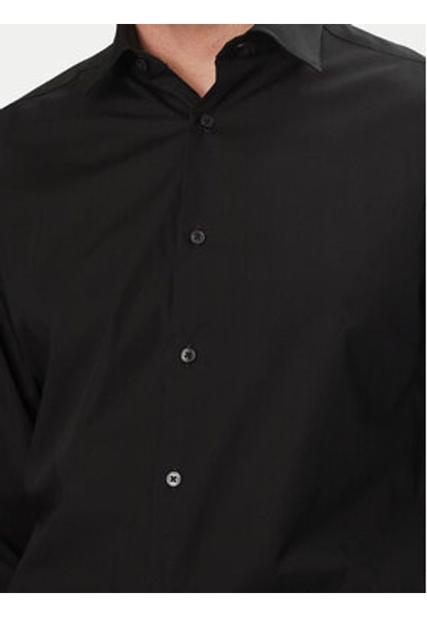 Calvin Klein Koszula Essential LV019EU001 Czarny Regular Fit. Kolor: czarny. Materiał: bawełna