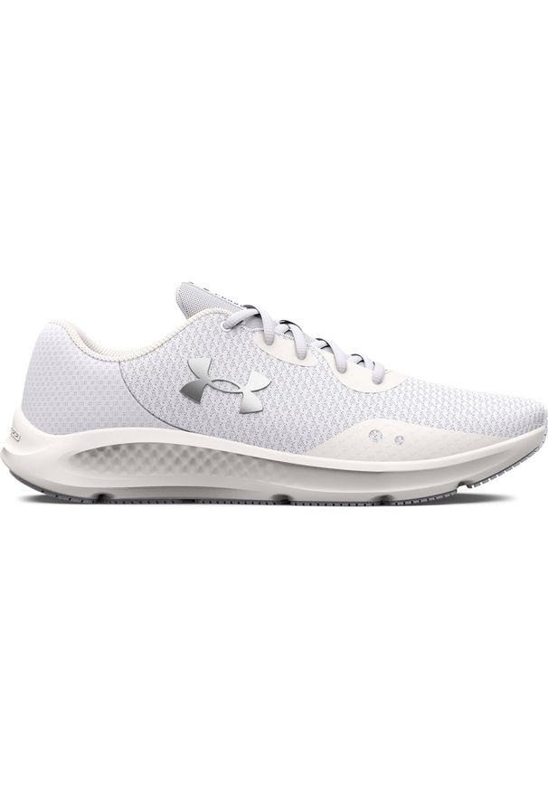 Under Armour - Buty do biegania męskie UNDER ARMOUR UA Charged Pursuit 3 - białe. Kolor: biały. Szerokość cholewki: normalna. Sport: fitness, bieganie