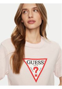 Guess T-Shirt W4YI73 K8HM0 Pomarańczowy Regular Fit. Kolor: pomarańczowy. Materiał: bawełna