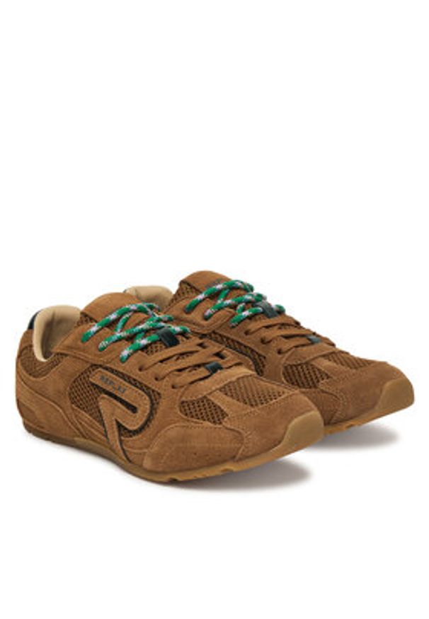 Replay - REPLAY Sneakersy GWSM9 .000.C0002L Brązowy. Kolor: brązowy. Materiał: zamsz, skóra