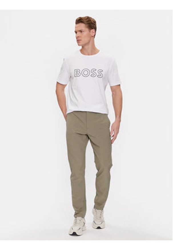 BOSS - Boss Chinosy T_Commuter 50495497 Zielony Slim Fit. Kolor: zielony. Materiał: syntetyk