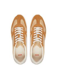 BOSS Sneakersy Levon 50569298 Brązowy. Kolor: brązowy. Materiał: materiał #4