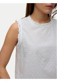 Vero Moda Top Trine 10342734 Biały Regular Fit. Kolor: biały. Materiał: bawełna #4