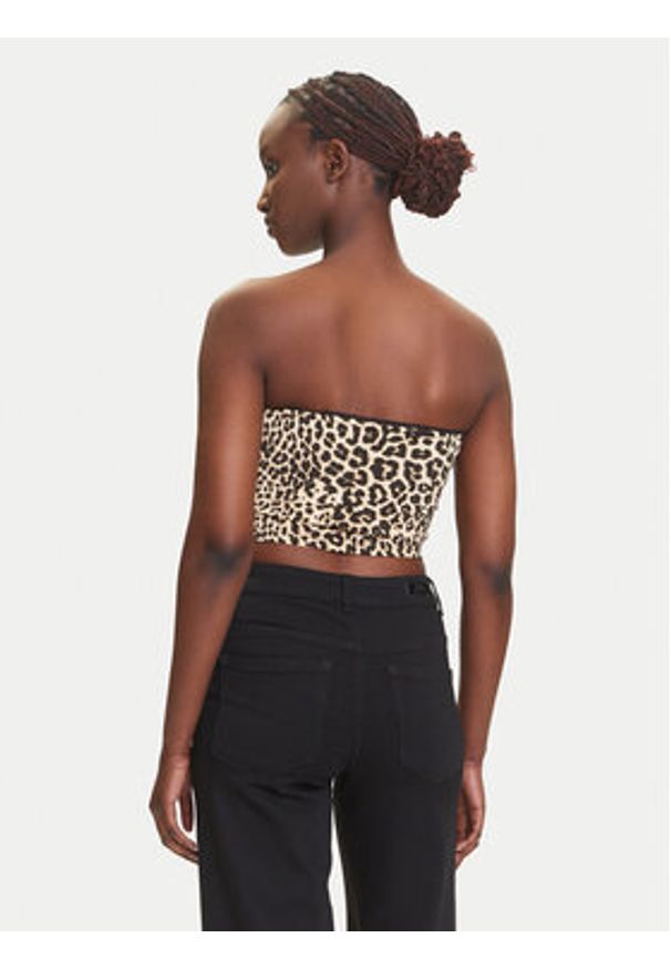 Noisy may - Noisy May Top Avery 27034321 Brązowy Slim Fit. Kolor: brązowy. Materiał: syntetyk