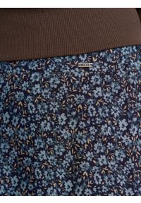 Big-Star - Spódnica damska midi z motywem kwiatowym Fiorda 401. Okazja: na co dzień. Kolor: niebieski. Materiał: materiał, wiskoza. Wzór: kwiaty. Styl: elegancki, casual #3