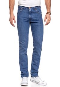 Wrangler - SPODNIE MĘSKIE WRANGLER STRAIGHT B&Y PITSTOP W11TGX161 112126029