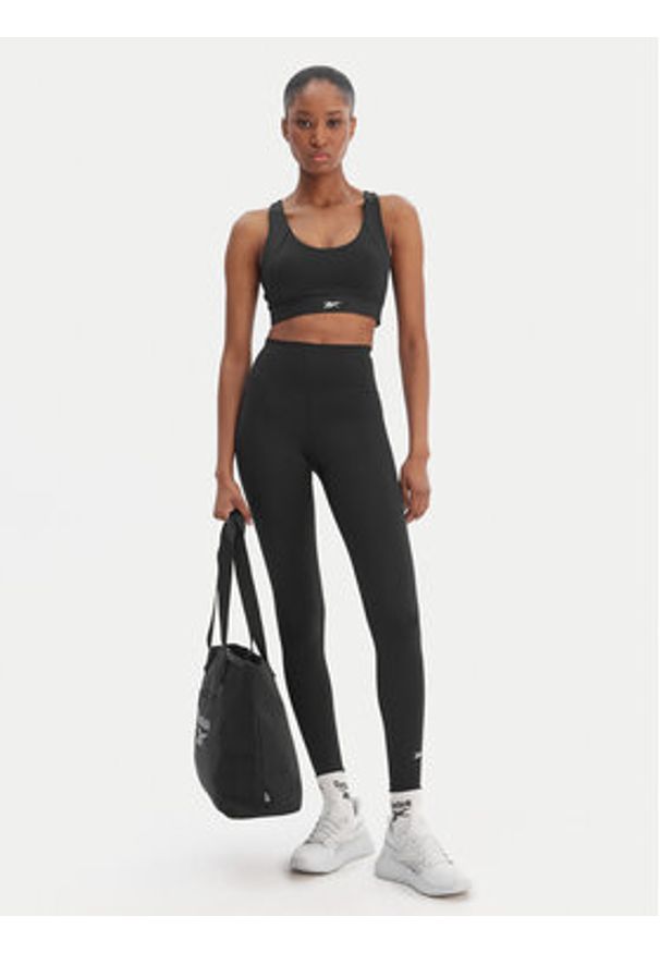 Reebok Biustonosz sportowy Reebok x Ewa Chodakowska Ela RK25615CCW Czarny. Kolor: czarny. Materiał: syntetyk