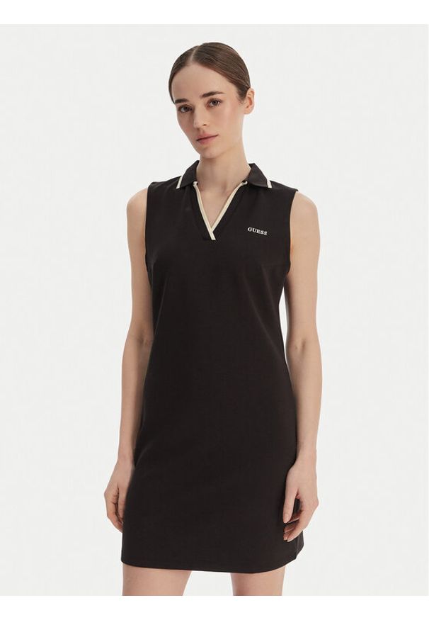 Guess Sukienka codzienna V6GK02 K2928 Brązowy Regular Fit. Okazja: na co dzień. Kolor: brązowy. Materiał: syntetyk. Typ sukienki: proste. Styl: casual