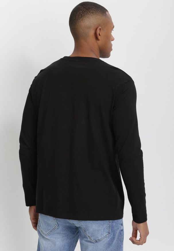 Born2be - Czarny Longsleeve Acsyphise. Kolor: czarny. Materiał: bawełna. Długość rękawa: długi rękaw. Długość: długie. Styl: klasyczny