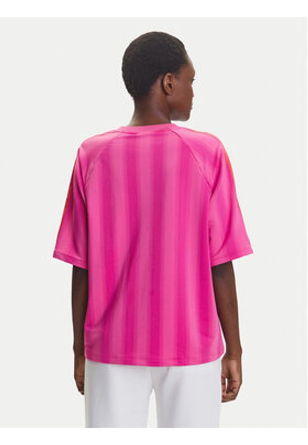 Adidas - adidas T-Shirt Linear JW6021 Różowy Oversize. Kolor: różowy. Materiał: syntetyk