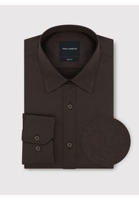 Pako Lorente - PAKO LORENTE – Brązowa koszula męska. Kolor: brązowy. Materiał: elastan, bawełna. Długość rękawa: długi rękaw. Długość: długie #7