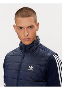 Adidas - adidas Kamizelka Padded Stand Collar Puffer Vest HL9216 Niebieski Regular Fit. Kolor: niebieski. Materiał: syntetyk #4