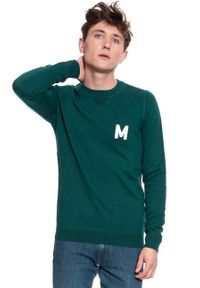 Mustang - MUSTANG Emil C Jumper MĘSKI SWETER KLASYCZNY DEEP TEAL 1008650 6433. Styl: klasyczny