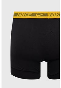 Nike bokserki (3-pack) męskie kolor czarny. Kolor: czarny. Materiał: skóra, materiał #2