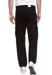 Lee - LEE SPODNIE MĘSKIE FATIGUE PANT BLACK L73ACJ01. Materiał: materiał, tkanina. Wzór: jednolity #5