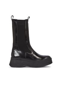 Calvin Klein Sztyblety Pitched Chelsea Boot HW0HW01686 Czarny. Kolor: czarny. Materiał: skóra