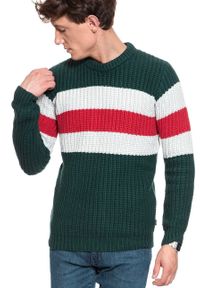Wrangler - MĘSKI SWETER WRANGLER CHUNKY KNIT PINE W8A7PCG01 112132375. Wzór: kolorowy #7