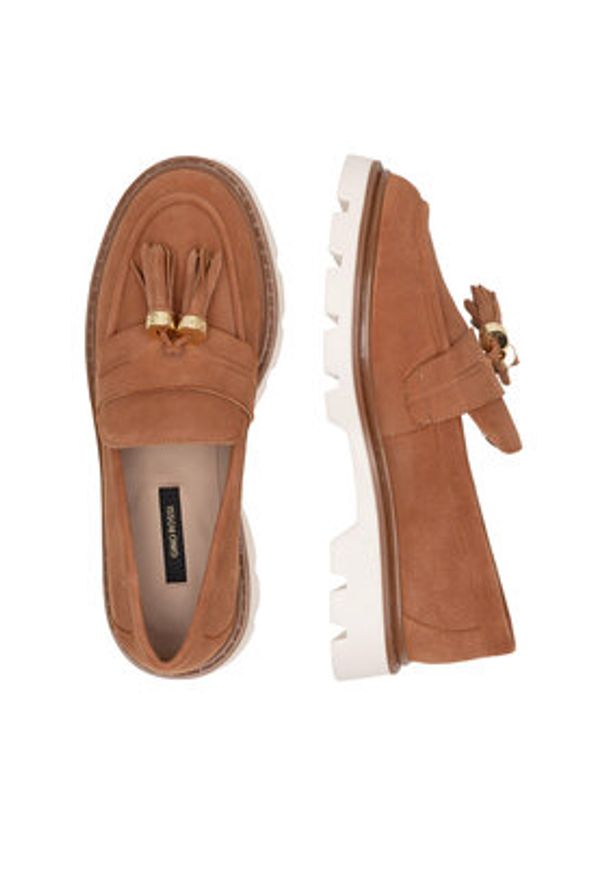 Gino Rossi Loafersy SIMON-115856. Brązowy. Kolor: brązowy. Materiał: zamsz, skóra