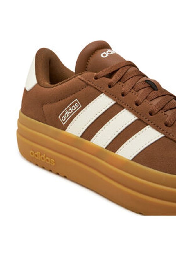 Adidas - adidas Sneakersy Vl Court Bold JH5340 Brązowy. Kolor: brązowy. Materiał: skóra, zamsz