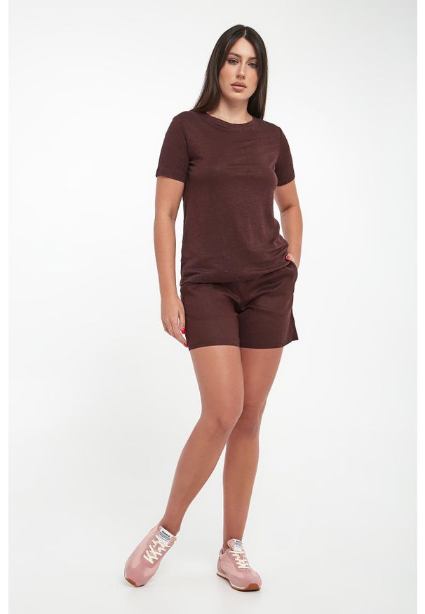 Ecoalf - T-shirt damski lniany Lane ECOALF. Materiał: len