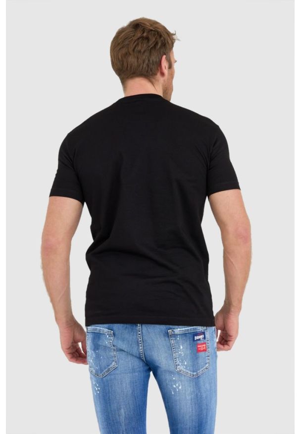 DSQUARED2 Czarny t-shity męski leaf buddy, Rozmiar M. Kolor: czarny
