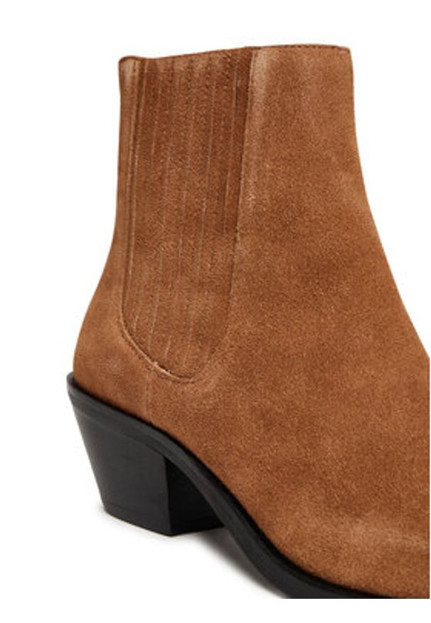 BOSS Botki Niara 50548781 Brązowy. Kolor: brązowy. Materiał: zamsz, skóra