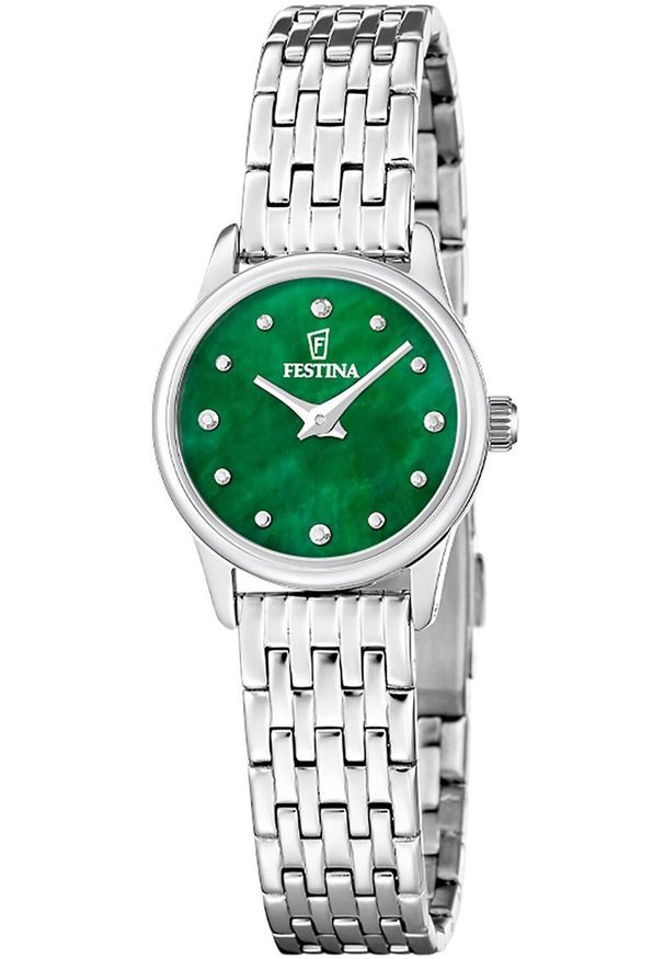 Zegarek Festina Zegarek damski Festina F20749-5 CYRKONIE srebrny. Kolor: srebrny