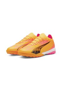 Puma - Buty piłkarskie ULTRA MATCH TT PUMA Sun Stream Black Sunset Glow Orange Pink. Kolor: wielokolorowy, czarny, różowy. Sport: piłka nożna