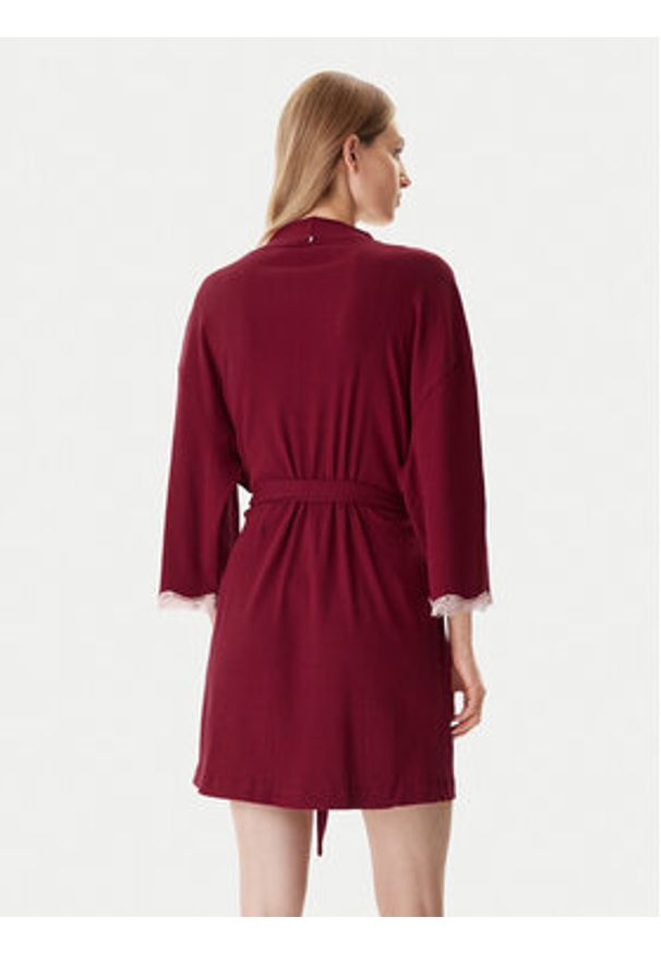 TOMMY HILFIGER - Tommy Hilfiger Szlafrok UW0UW06076 Czerwony. Kolor: czerwony. Materiał: bawełna