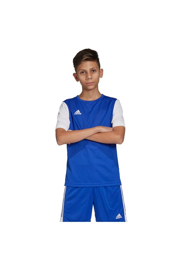 Adidas - Koszulka piłkarska dla dzieci adidas Estro 19 Jersey JUNIOR. Kolor: niebieski. Materiał: jersey. Sport: piłka nożna