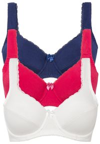 bonprix - Biustonosz na fiszbinach z miękką bawełną organiczną (3 szt.). Kolor: fioletowy. Materiał: bawełna #1