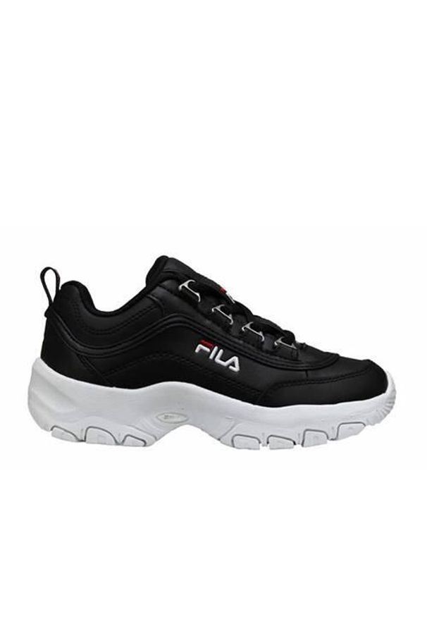 Buty do chodzenia dla dzieci Fila Strada Low Kids. Zapięcie: sznurówki. Kolor: czarny. Materiał: materiał, syntetyk. Szerokość cholewki: normalna. Sport: turystyka piesza