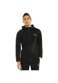 Bluza z kapturem Puma Evostripe Fz Hoodie, Mężczyźni. Typ kołnierza: kaptur. Kolor: czarny. Materiał: bawełna, materiał #1