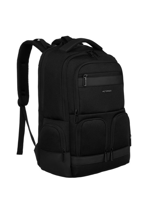 Plecak podróżny Peterson PTN PTY-03 czarny. Kolor: czarny. Materiał: materiał. Styl: elegancki