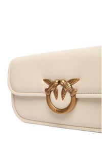 Pinko - PINKO Torebka Love Box Baguette Al 25-26 PLTT 105083 A26L Écru. Kolor: kremowy. Materiał: skórzane #4