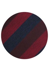 Krawat Męski - Angelo di Monti - Granat, Ciemna Czerwień, Pasy. Kolor: niebieski, czerwony, wielokolorowy. Materiał: tkanina. Styl: elegancki, wizytowy #2