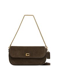 Coach Torebka Brook Flap CCD07 Khaki. Kolor: brązowy. Materiał: skórzane, zamszowe