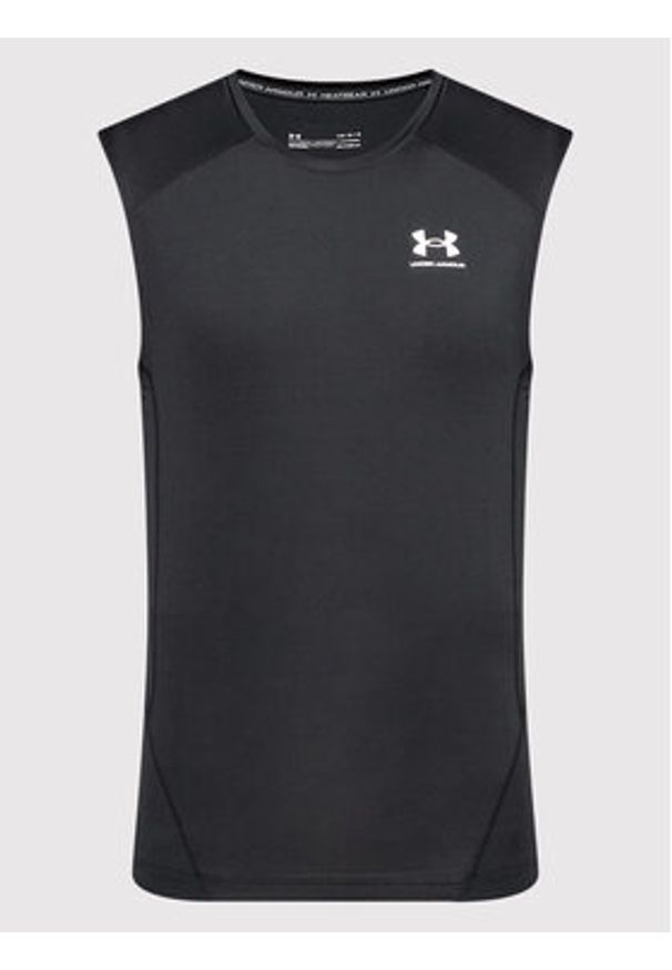 Under Armour Koszulka techniczna HeatGear® 1361522 Czarny Slim Fit. Kolor: czarny. Materiał: syntetyk