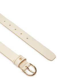 TOMMY HILFIGER - Tommy Hilfiger Pasek Damski Essential Effortless 2.5 Go AW0AW16836 Écru. Materiał: skóra