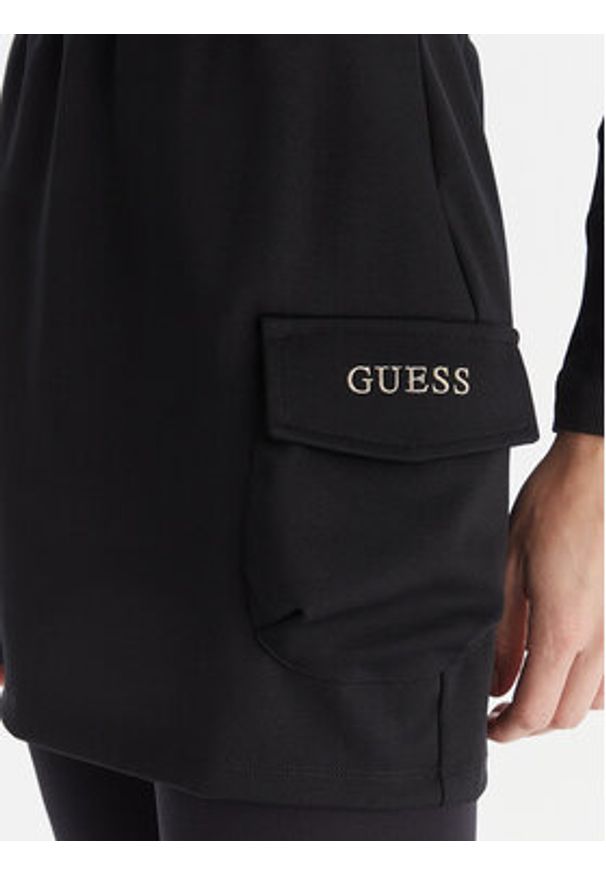 Guess Spódnica mini V5YD04 KCX42 Czarny Regular Fit. Kolor: czarny. Materiał: syntetyk