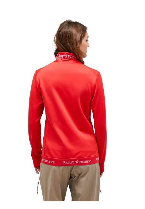 Bluza Peak Performance damska Rider Tech Zip Jacket czerwona - S. Kolor: czerwony