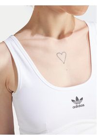 Adidas - adidas Biustonosz top adicolor Trefoil IN4116 Biały. Kolor: biały. Materiał: bawełna