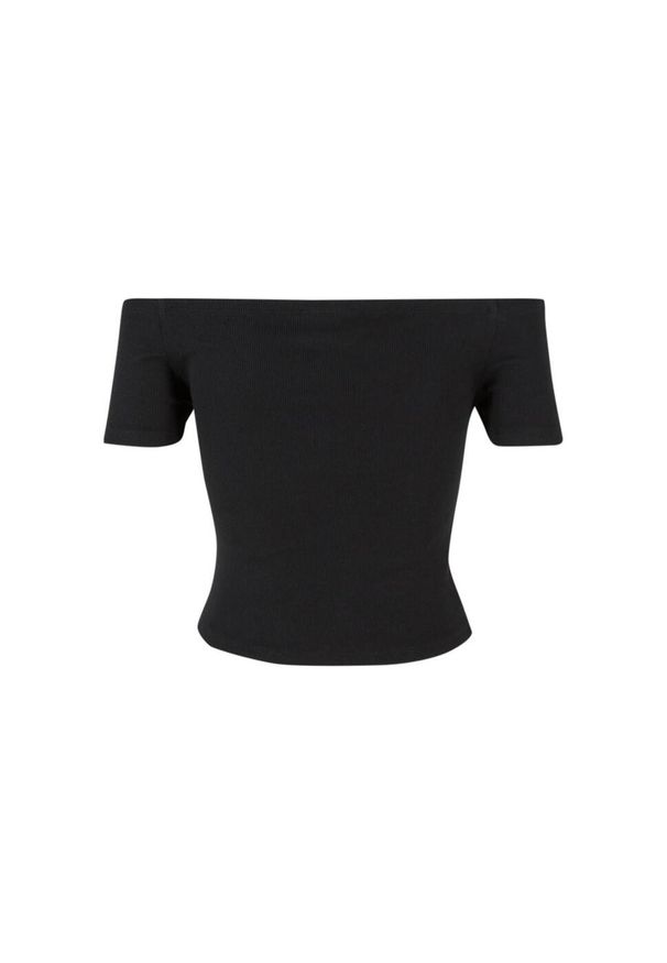Urban Classics - Top Na Ramiączkach Z Organicznej Bawełny W Prążki Dla Kobiet (zestaw 2 Sztuk). Kolor: czarny. Materiał: bawełna. Długość rękawa: na ramiączkach. Wzór: prążki