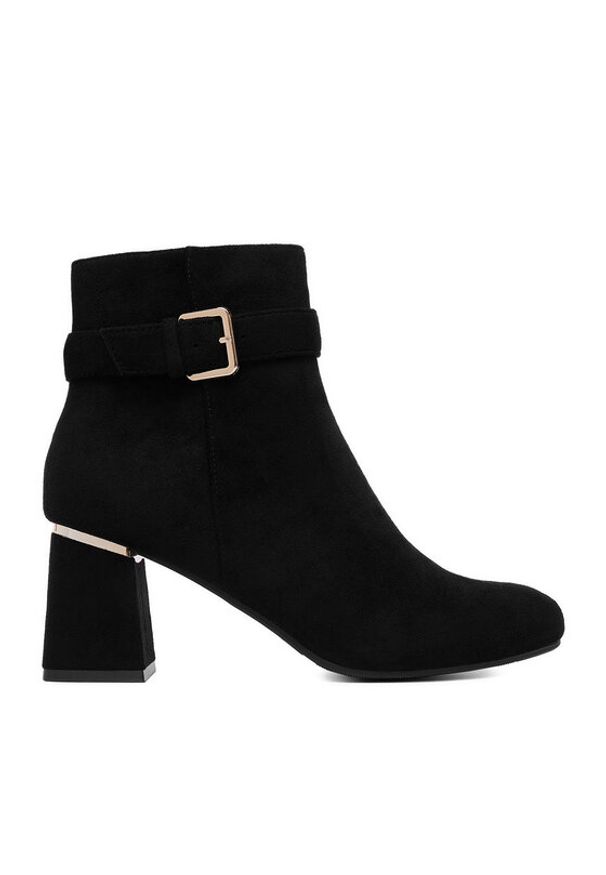 DeeZee Botki HX19021-9 Czarny. Kolor: czarny. Materiał: materiał