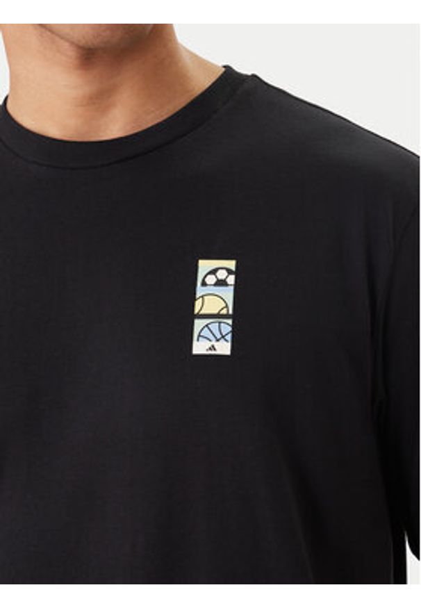 Adidas - adidas T-Shirt Memories Of Sport Poster Graphic KB2506 Czarny Regular Fit. Kolor: czarny. Materiał: bawełna. Styl: sportowy