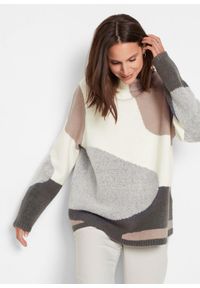 bonprix - Sweter. Typ kołnierza: kołnierzyk stójkowy. Kolor: szary #1