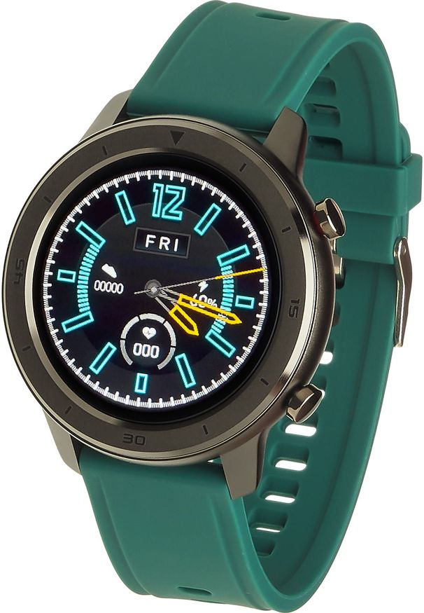 Smartwatch Garett Electronics Master RT Zielony (MASTER RT ZIELONY SKÓRZANY). Rodzaj zegarka: smartwatch. Kolor: zielony. Materiał: skóra